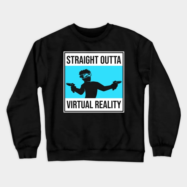 Virtual Reality HMD Interactive Game VR Headset Crewneck Sweatshirt by AlleyField